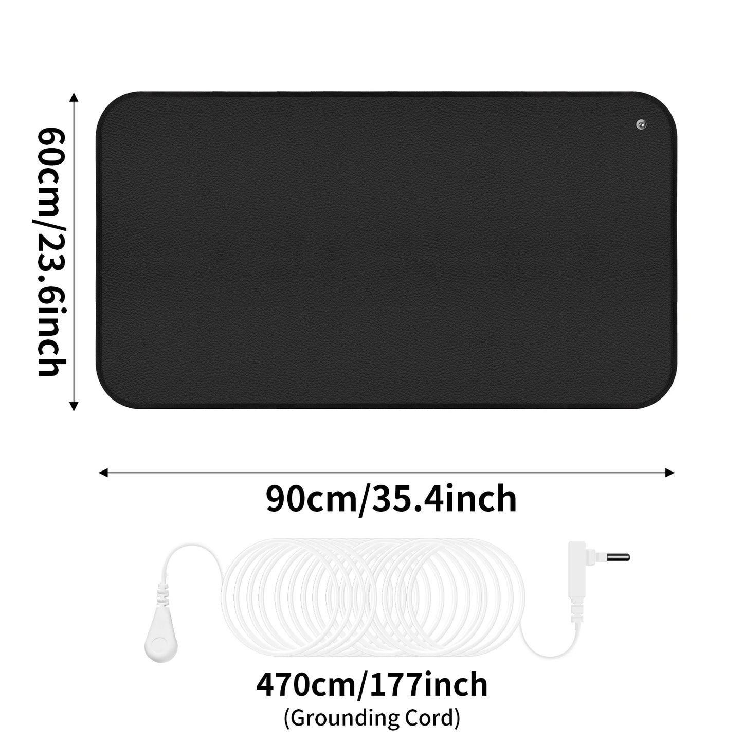 Grounding Mat for Feet Earth Connected Wellness for Pain Relief Muscle Tension Relaxation Travel 25-120CM Grounding Pad