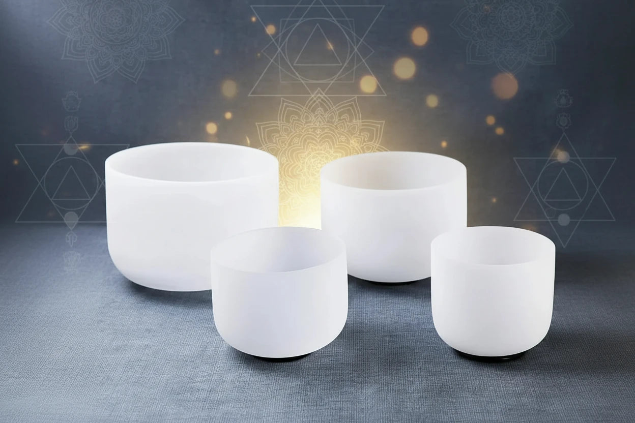 Crystal Singing Bowl Set (432Hz) – Sound Healing & Meditation Kit