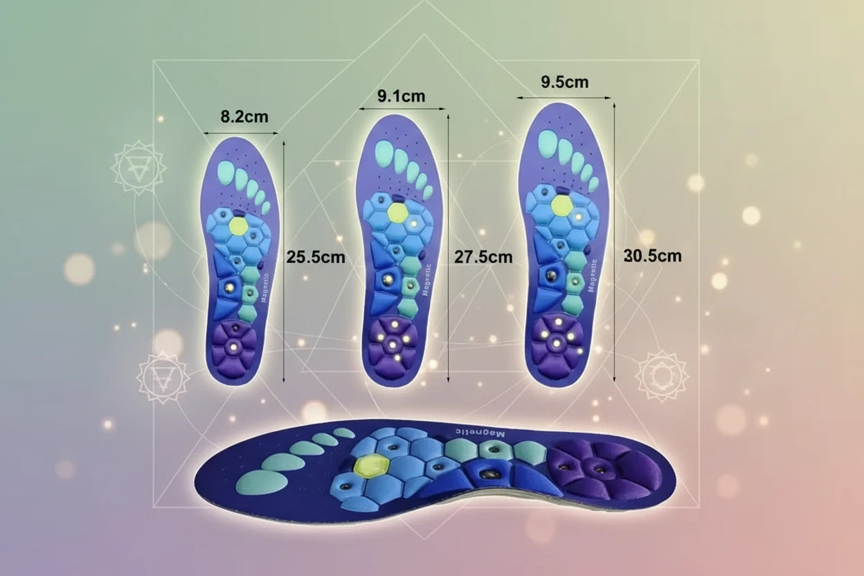 Magnetic Therapy Sports Insoles – Acupressure Comfort & Arch Support