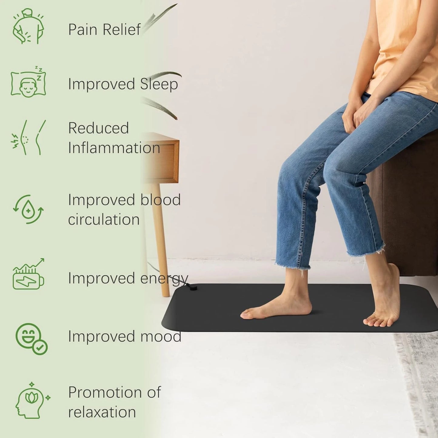 Grounding Mat for Sleep 30x60cm Wellness Natural Earthing Pad ™