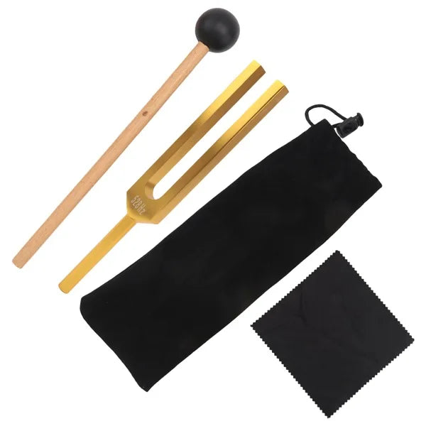 528 Hz Tuning Fork, Gold Tuning Forks 528 Hz for Musical Instrument, Meditation, Relaxation