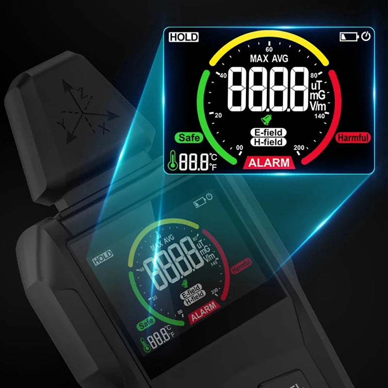 EMF01 Electromagnetic Radiation Detector

High-Precision EMF Meter • Electric Field & Magnetic Field Tester • Home & Office Safety Monitor