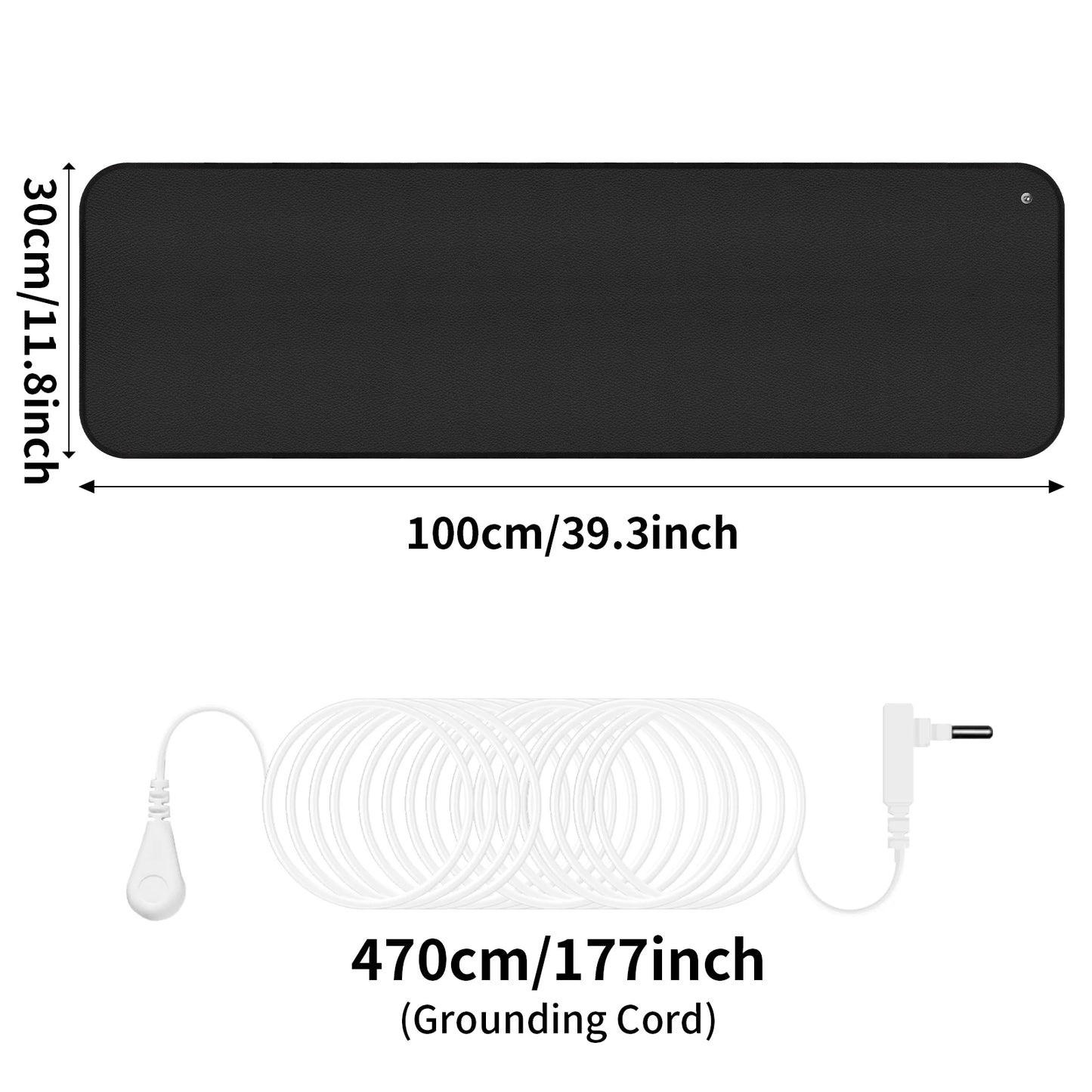Grounding Mat for Feet Earth Connected Wellness for Pain Relief Muscle Tension Relaxation Travel 25-120CM Grounding Pad