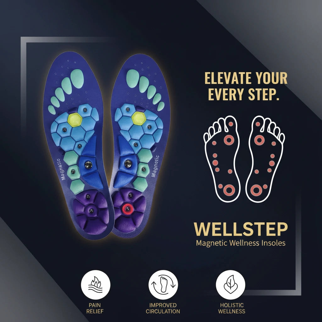 Magnetic Therapy Sports Insoles – Acupressure Comfort & Arch Support