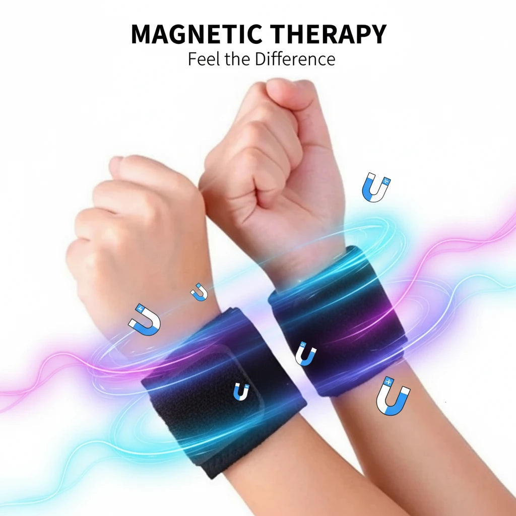 Magnetic Therapy Self-Heating Wrist Support Brace Wrap Heated Hand Warmer Compression Pain Relief Wristband