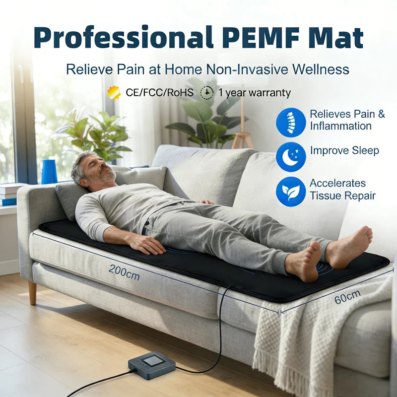 PEMF Therapy Mat – Full Body Magnetic Pulse Therapy for Pain Relief, Recovery & Better Sleep