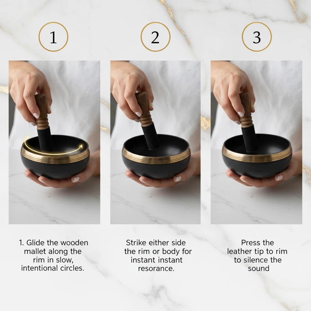 Tibetan Singing Bowl Set – Lotus Edition