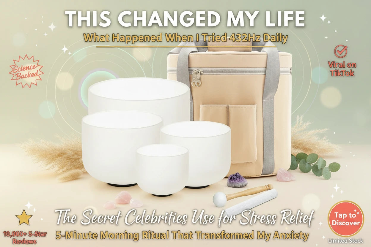Crystal Singing Bowl Set (432Hz) – Sound Healing & Meditation Kit