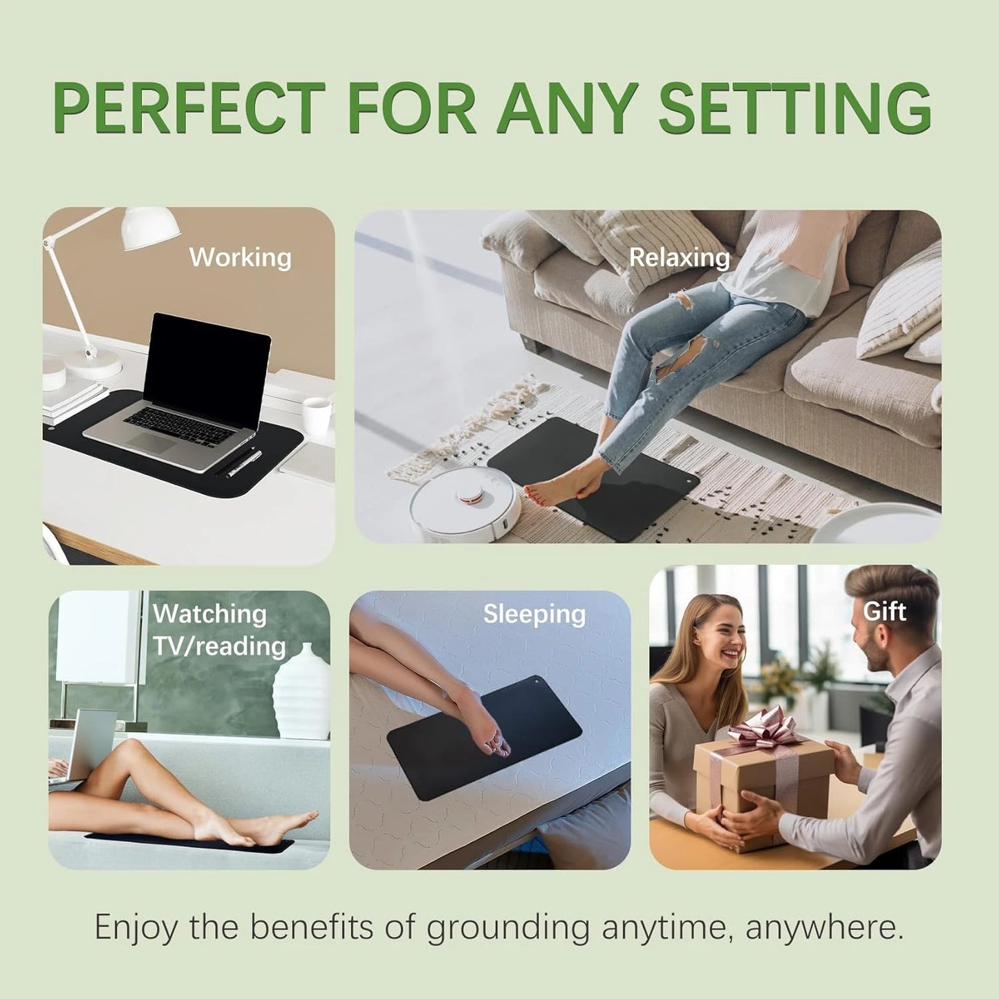 Grounding Mat for Sleep 30x60cm Wellness Natural Earthing Pad ™