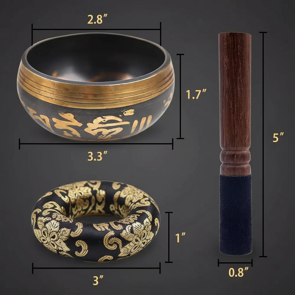 Tibetan Singing Bowl Set – Lotus Edition