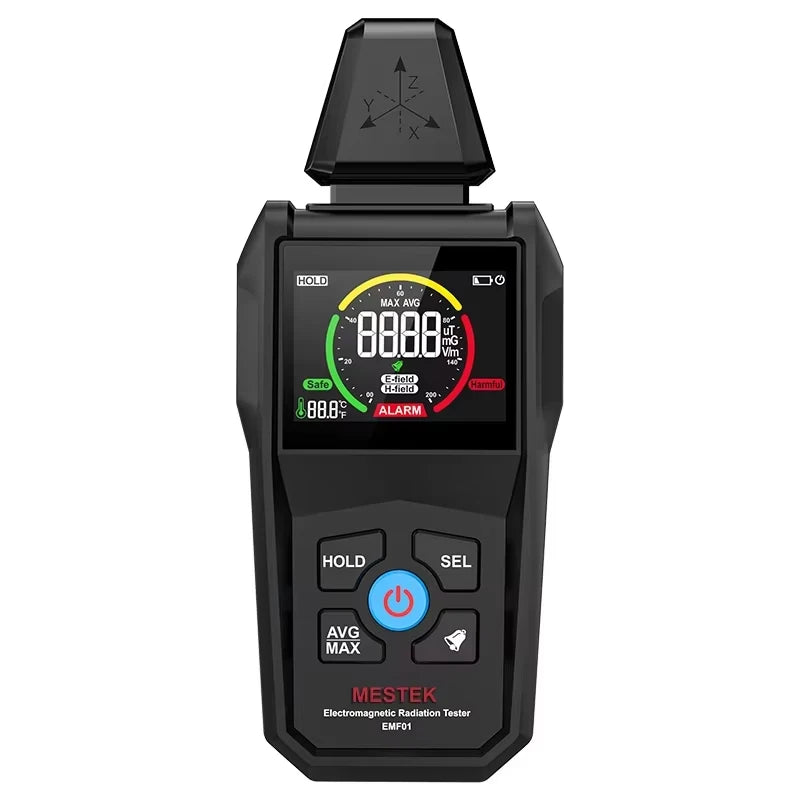 EMF01 Electromagnetic Radiation Detector

High-Precision EMF Meter • Electric Field & Magnetic Field Tester • Home & Office Safety Monitor