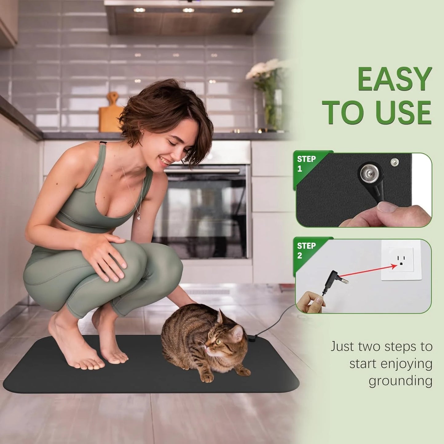 Grounding Mat for Sleep 30x60cm Wellness Natural Earthing Pad ™