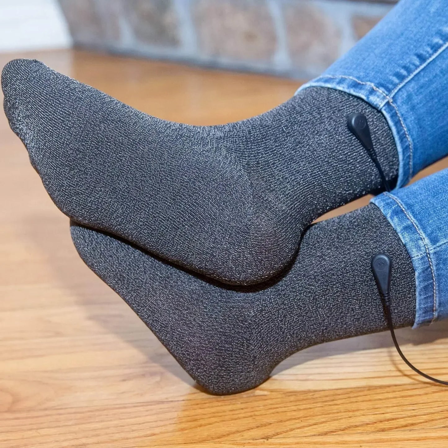 Grounding Socks Silver Fiber Conductive Earthing Socks for Men Women 30 Pure Silver Content Anti Static Sleep Health Recovery